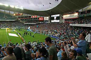 Sydney Football Stadium home end at Sydney FC vs Melbourne Victory game February 14, 2010