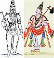 2 iconographic representations of Parasurama