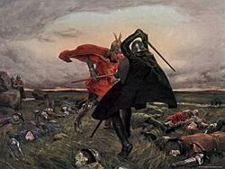 Battle Between King Arthur and Sir Mordred - William Hatherell