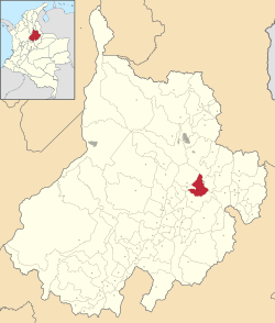 Location of the municipality and town of Aratoca in the Santander  Department of Colombia.