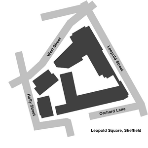 Leopold Square, Sheffield - plan