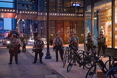 Minneapolis downtown riot in August 2020 Hennepin County Sheriffs Officers.jpg