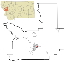 Location of East Missoula, Montana