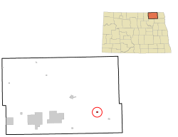 Location of Osnabrock, North Dakota