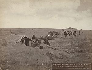 Buffalo Hunters' Home in Sheridan (1873)