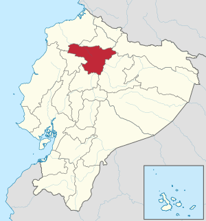 Location of Pichincha  in Ecuador.