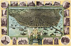 St Louis Birdseye Map 1896