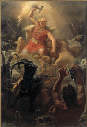 Tor's Fight with the Giants (Mårten Winge) - Nationalmuseum - 18253