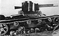 Twin-turreted T-26 with recoilless gun