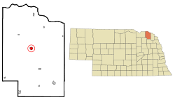Location of Hartington, Nebraska