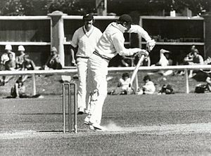 Geoffrey Boycott batting vs NZ. February 1978