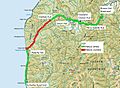 Heaphy Track markup showing section closed in 2022