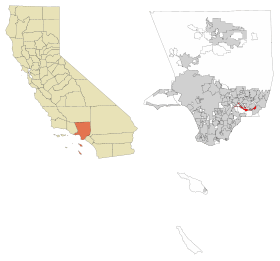 Location within Los Angeles County, California
