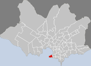 Location of Ciudad Vieja in Montevideo