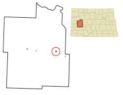 Location of Halliday, North Dakota