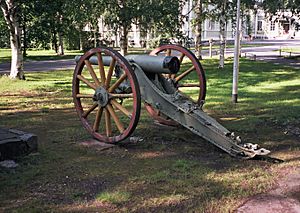 Old field gun in Intiö Jul2008