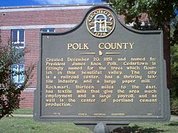 Polk County Sign, Cedartown, Georgia
