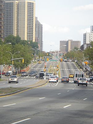 Queens Boulevard west of Yellowstone Boulevard