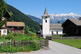 Valzeina village and church