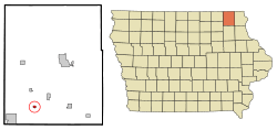 Location of Fort Atkinson, Iowa