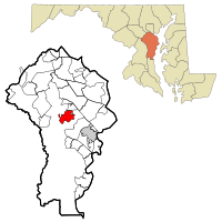Location of Crownsville, Maryland,