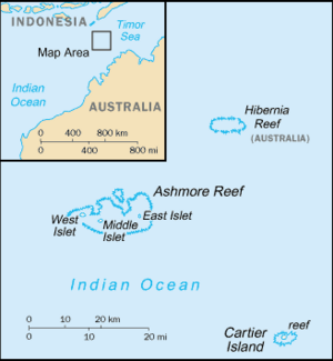 Ashmore and Cartier Islands-CIA WFB Map