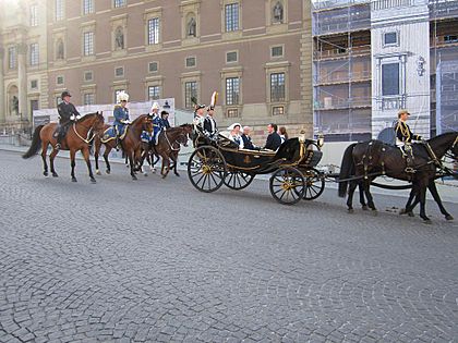 Carl XVI Gustaf of Sweden carriage group 2013 (2)