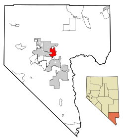 Location of Sunrise Manor in Clark County, Nevada