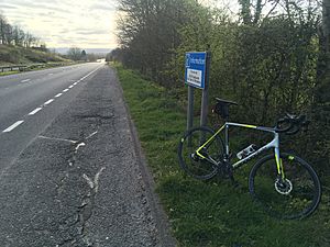 Cycling on the empty A303 COVID