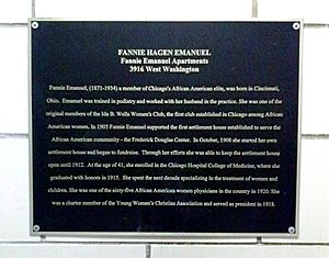 Fannie Emanuel Apartments Dedication Plaque