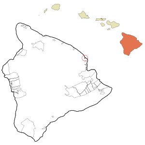 Location in Hawaiʻi County and the state of [[Hawaiʻi]]