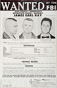 James Earl Ray-F.B.I. wanted poster-