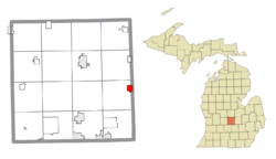 Location within Clinton County