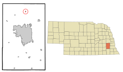 Location of Davey, Nebraska