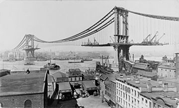 Manhattan Bridge Construction 1909