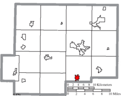 Location of Columbus Grove in Putnam County