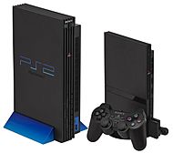 Slimline (right) and Original (left) PS2 consoles
