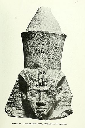 Head of a statue of Senusret II from Karnak