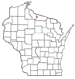 Location of Manitowish Waters, Wisconsin