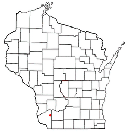Location of Wingville, Wisconsin