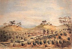 "Aboriginal Family Travelling" by W.A. Cawthorne