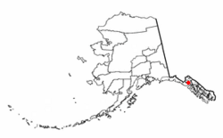 Location of Excursion Inlet, Alaska