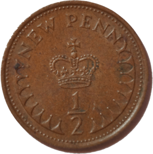British halfpenny coin 1971 reverse.png