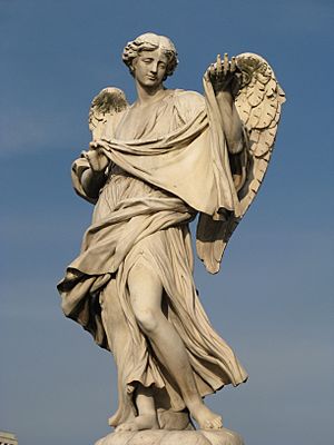 Cosimo Fancelli-Angel bearing Veronica’s Veil-Ponte Sant Angelo