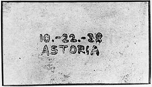 First xerographic copy - 10-22-38 ASTORIA 