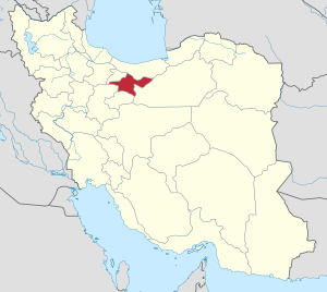 Location of Tehran province in Iran
