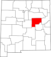 Map of New Mexico highlighting Guadalupe County