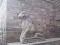 Mythological statue guarding Gujari Mahal