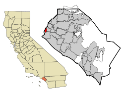 Location in Orange County and the state of California