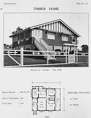 StateLibQld 1 112364 Timber home at Yeronga, Brisbane, 1920-1930